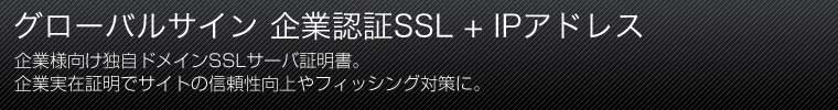 Globalsign 企業認証SSL+IPアドレス